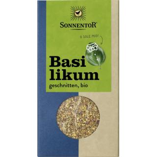 Basilikum geschnitten